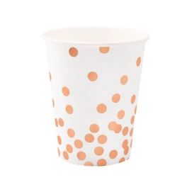 Rose Gold Confetti  - paper cups